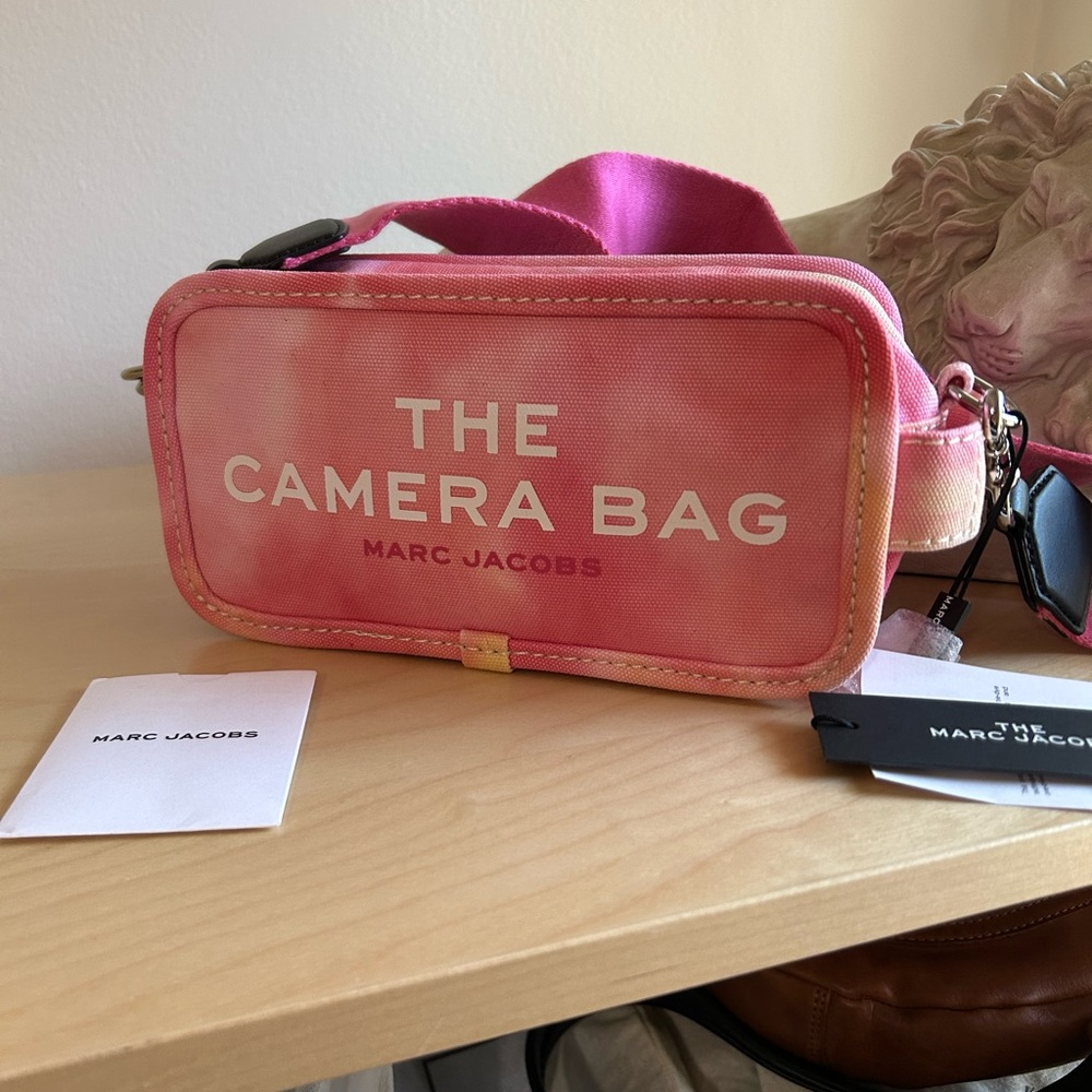 Marc Jacobs Pink and Cream Zip Pouch